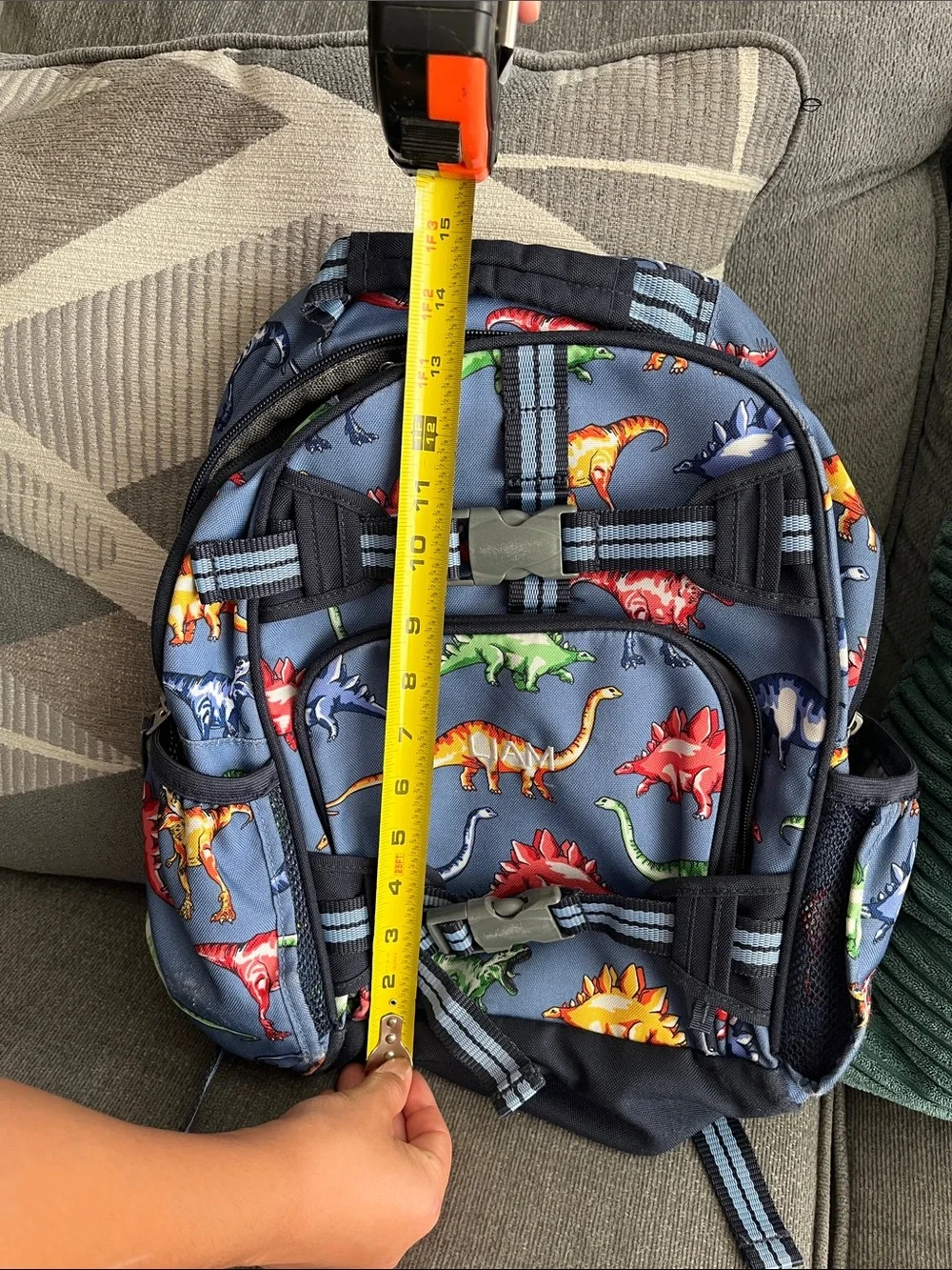 Pottery Barn Kids Dinosaur Backpack - Blue Multi-Liam
